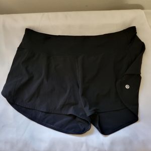 Like New Lululemon Speed Up Mid-Rise Lined Short 4" Black 10 Tall